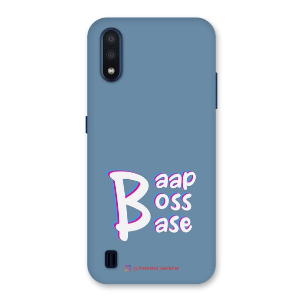 Baap Boss Base SteelBlue Back Case for Galaxy M01