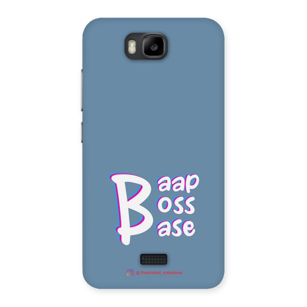 Baap Boss Base SteelBlue Back Case for Honor Bee