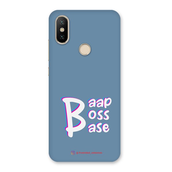 Baap Boss Base SteelBlue Back Case for Mi A2