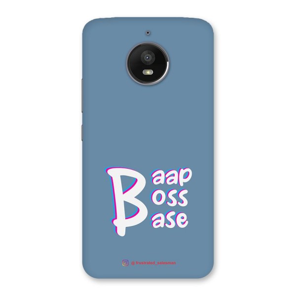 Baap Boss Base SteelBlue Back Case for Moto E4 Plus