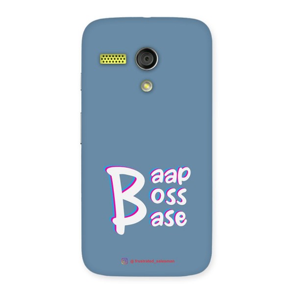 Baap Boss Base SteelBlue Back Case for Moto G