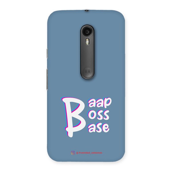 Baap Boss Base SteelBlue Back Case for Moto G3