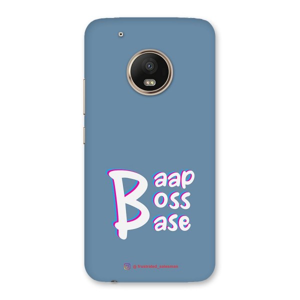 Baap Boss Base SteelBlue Back Case for Moto G5 Plus