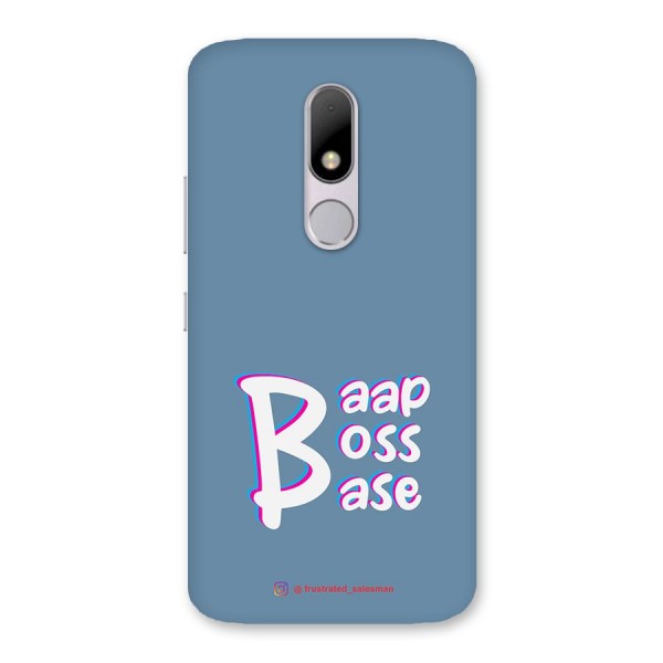 Baap Boss Base SteelBlue Back Case for Moto M