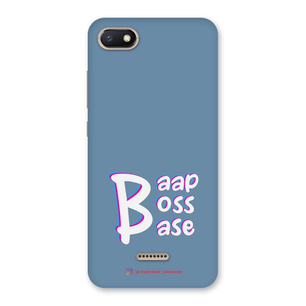 Baap Boss Base SteelBlue Back Case for Redmi 6A