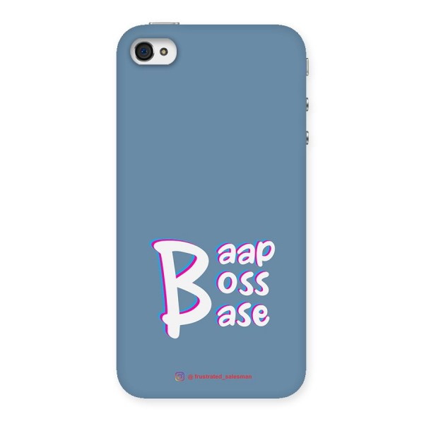 Baap Boss Base SteelBlue Back Case for iPhone 4 4s