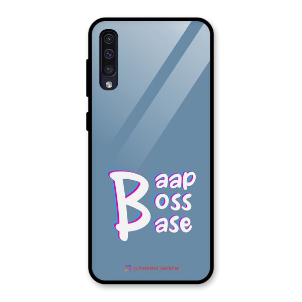 Baap Boss Base SteelBlue Glass Back Case for Galaxy A50s