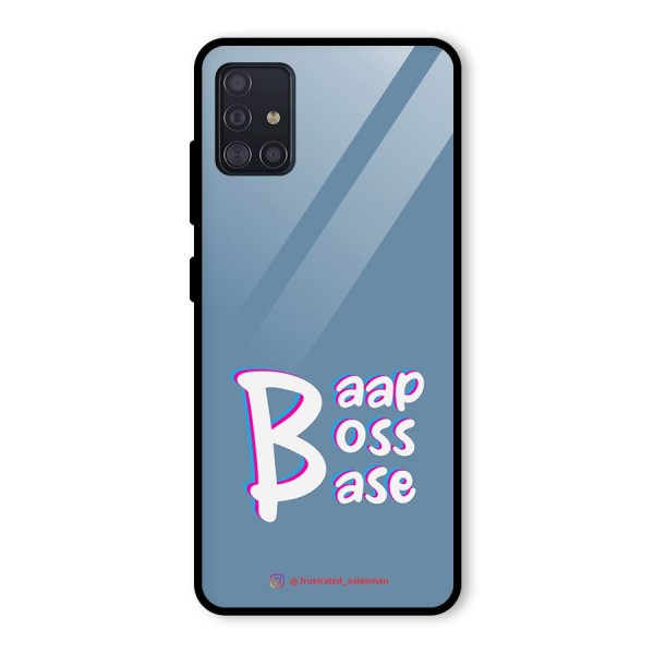 Baap Boss Base SteelBlue Glass Back Case for Galaxy A51