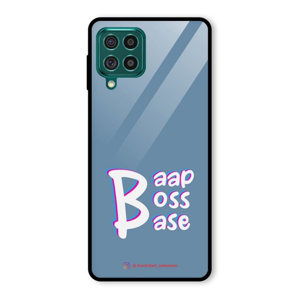 Baap Boss Base SteelBlue Glass Back Case for Galaxy F62