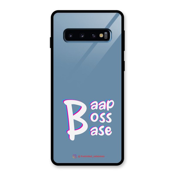 Baap Boss Base SteelBlue Glass Back Case for Galaxy S10