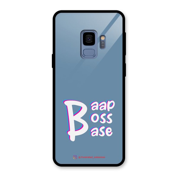 Baap Boss Base SteelBlue Glass Back Case for Galaxy S9