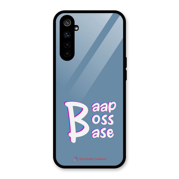 Baap Boss Base SteelBlue Glass Back Case for Realme 6i