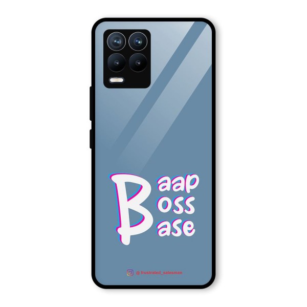 Baap Boss Base SteelBlue Glass Back Case for Realme 8