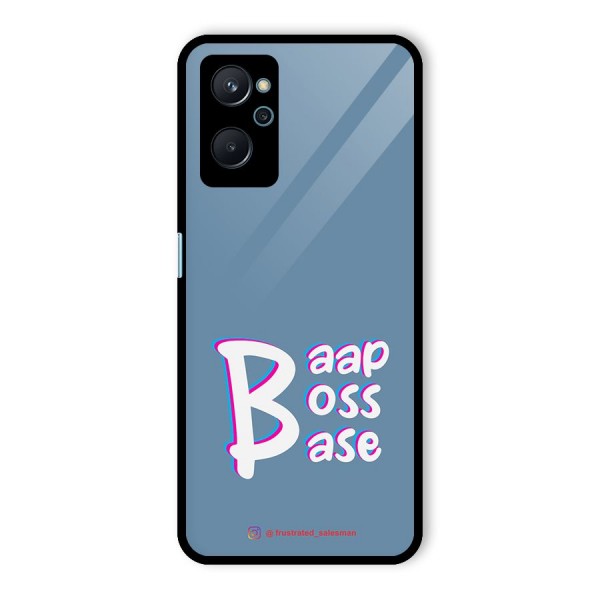 Baap Boss Base SteelBlue Glass Back Case for Realme 9i