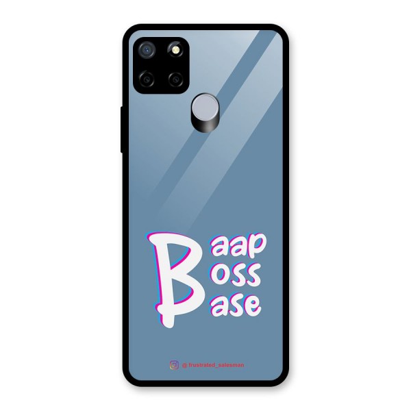 Baap Boss Base SteelBlue Glass Back Case for Realme C12