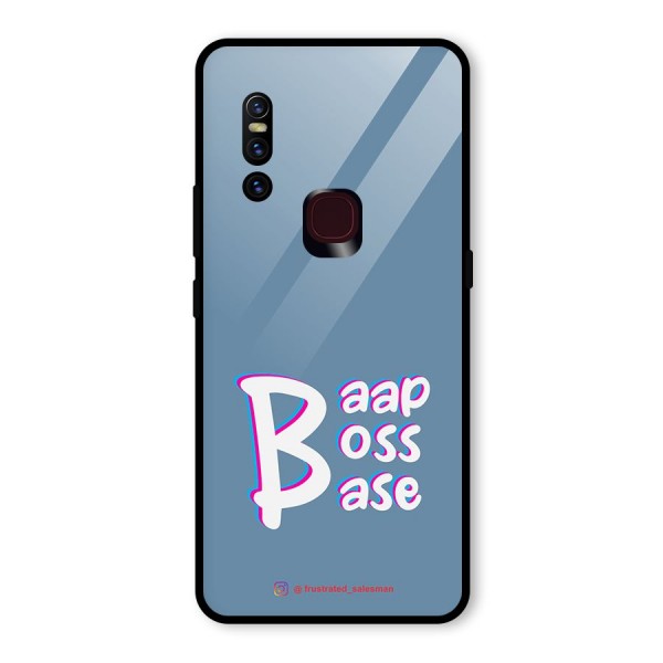 Baap Boss Base SteelBlue Glass Back Case for Vivo V15