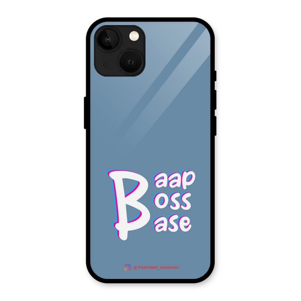 Baap Boss Base SteelBlue Glass Back Case for iPhone 13