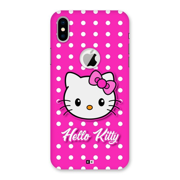 Baby Kitty Back Case for iPhone XS Logo Cut