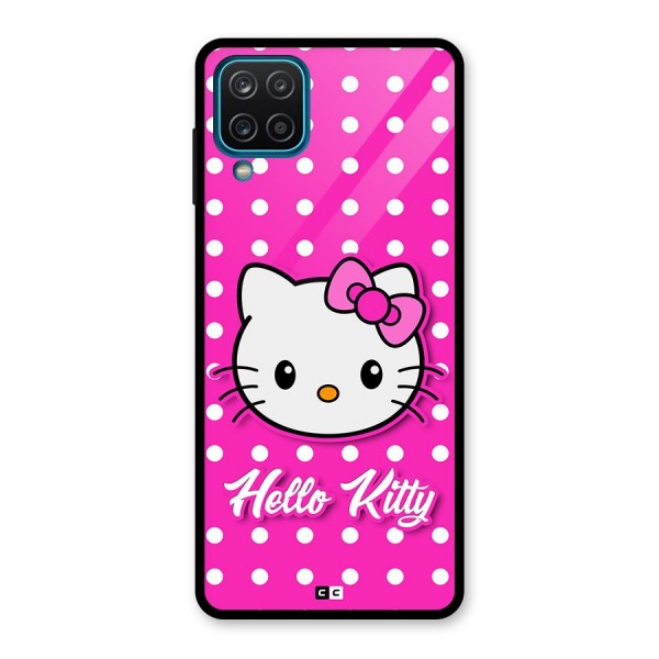 Baby Kitty Glass Back Case for Galaxy A12