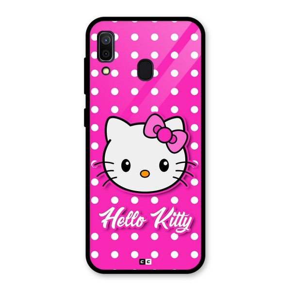 Baby Kitty Glass Back Case for Galaxy A30