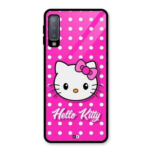 Baby Kitty Glass Back Case for Galaxy A7 (2018)