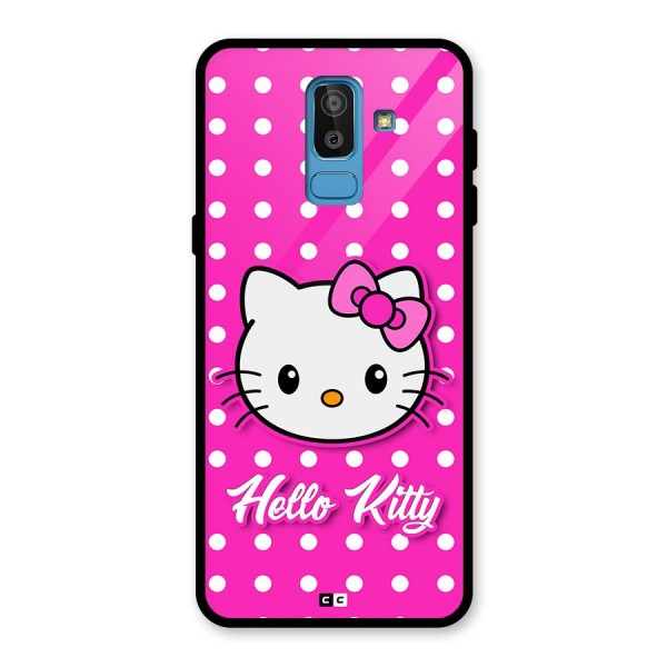 Baby Kitty Glass Back Case for Galaxy J8