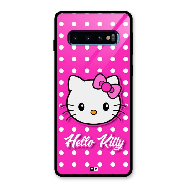 Baby Kitty Glass Back Case for Galaxy S10