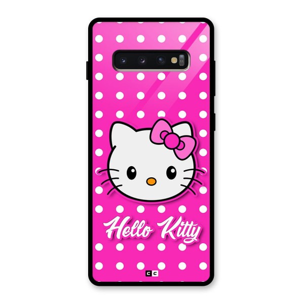 Baby Kitty Glass Back Case for Galaxy S10 Plus