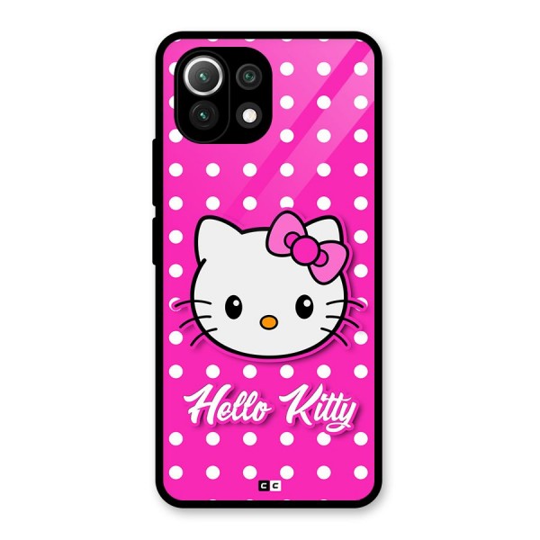 Baby Kitty Glass Back Case for Mi 11 Lite