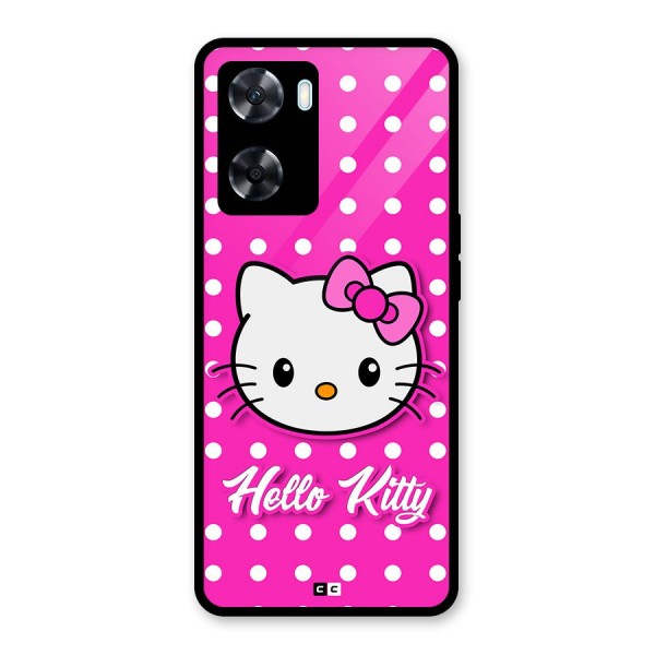 Baby Kitty Glass Back Case for Oppo A77s