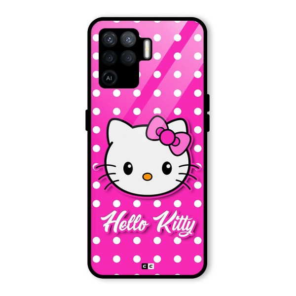 Baby Kitty Glass Back Case for Oppo F19 Pro