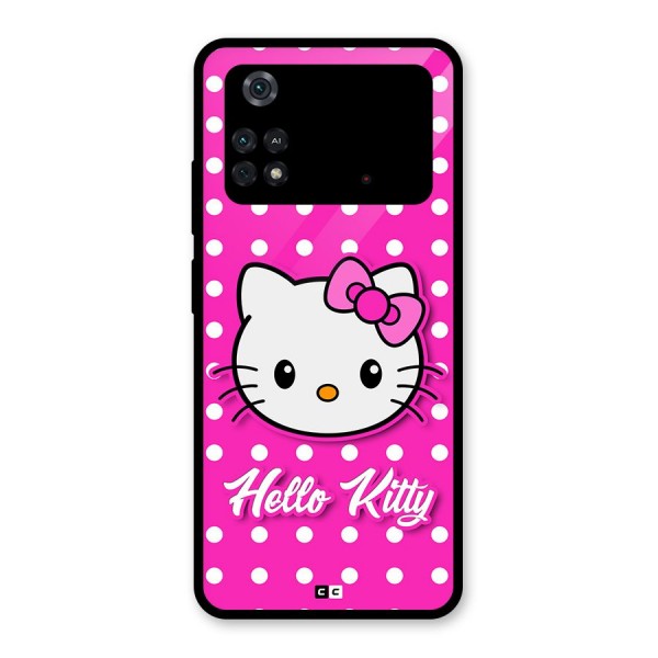 Baby Kitty Glass Back Case for Poco M4 Pro 4G