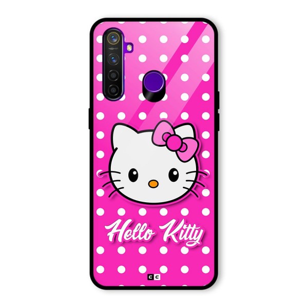 Baby Kitty Glass Back Case for Realme 5 Pro