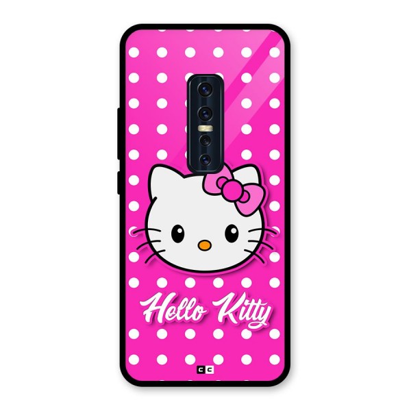 Baby Kitty Glass Back Case for Vivo V17 Pro