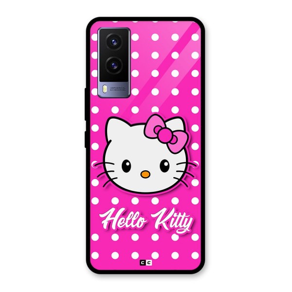 Baby Kitty Glass Back Case for Vivo V21e 5G