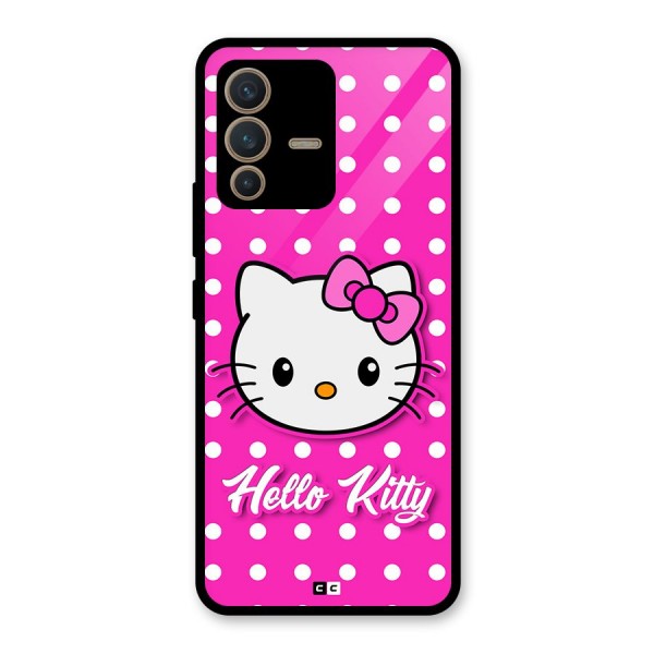 Baby Kitty Glass Back Case for Vivo V23 5G