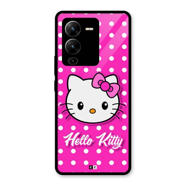 Baby Kitty Glass Back Case for Vivo V25 Pro