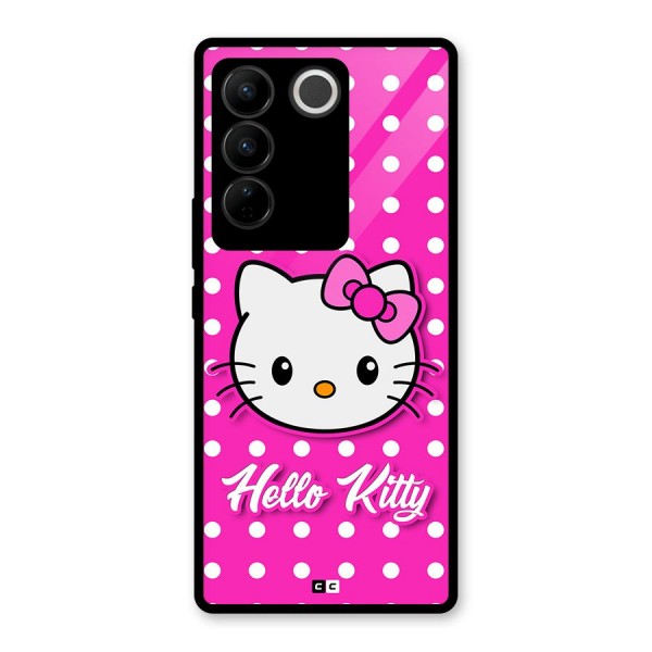 Baby Kitty Glass Back Case for Vivo V27 Pro