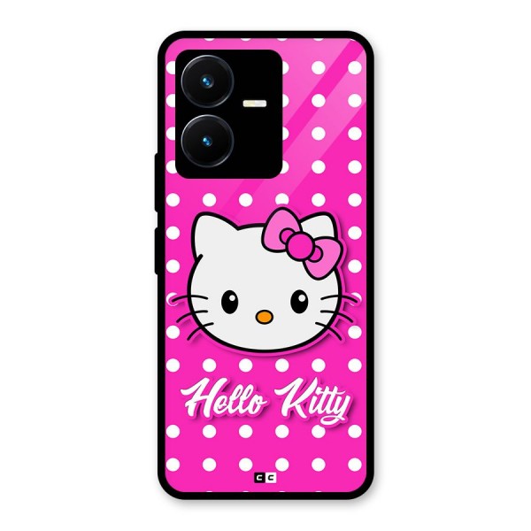 Baby Kitty Glass Back Case for Vivo Y22