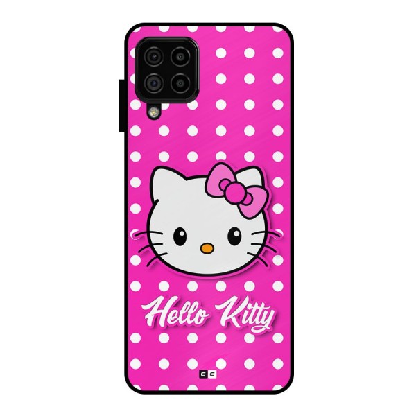 Baby Kitty Metal Back Case for Galaxy A22 4G