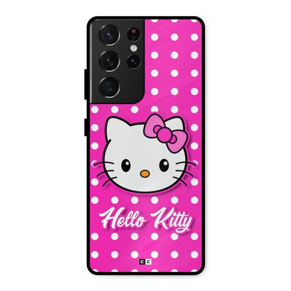 Baby Kitty Metal Back Case for Galaxy S21 Ultra 5G