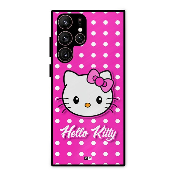 Baby Kitty Metal Back Case for Galaxy S22 Ultra 5G