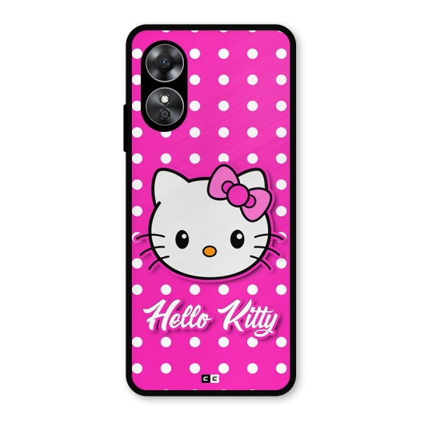 Baby Kitty Metal Back Case for Oppo A17