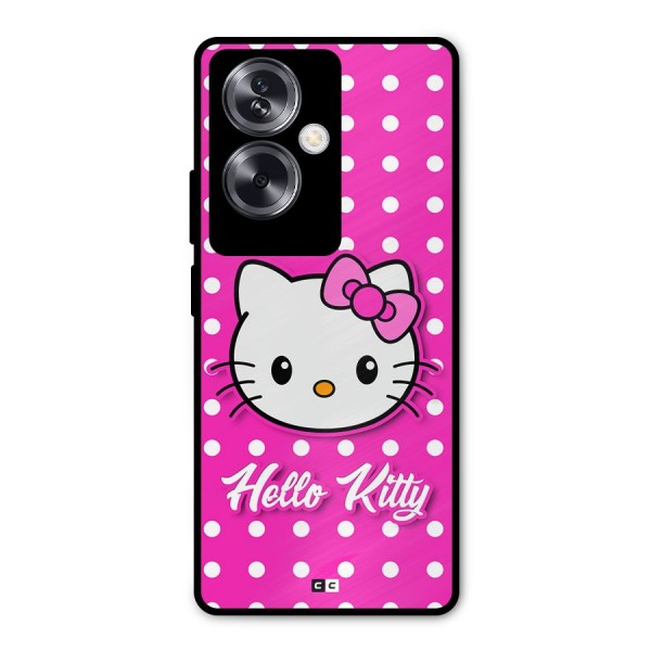 Baby Kitty Metal Back Case for Oppo A79 5G