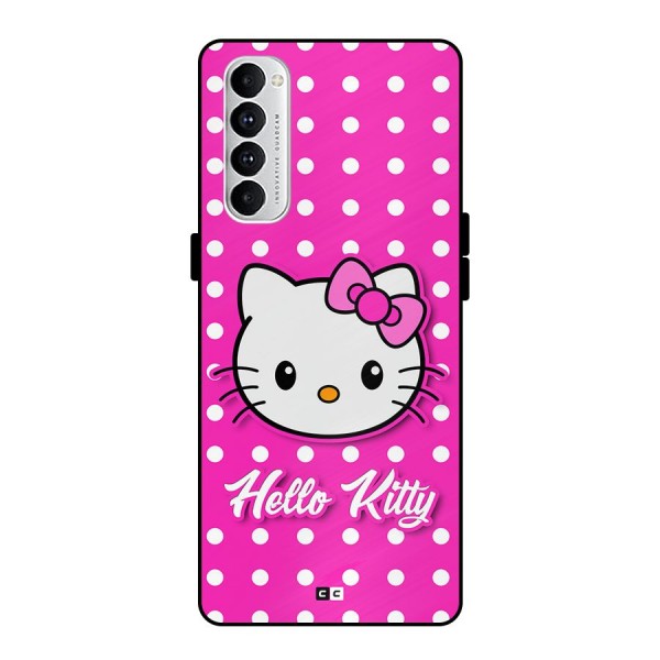 Baby Kitty Metal Back Case for Oppo Reno4 Pro