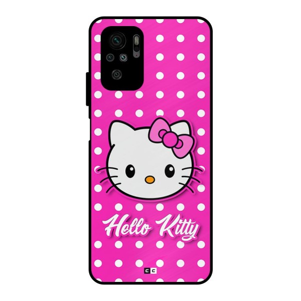 Baby Kitty Metal Back Case for Redmi Note 10