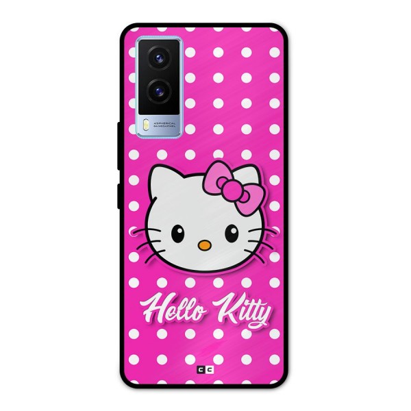 Baby Kitty Metal Back Case for Vivo V21e 5G