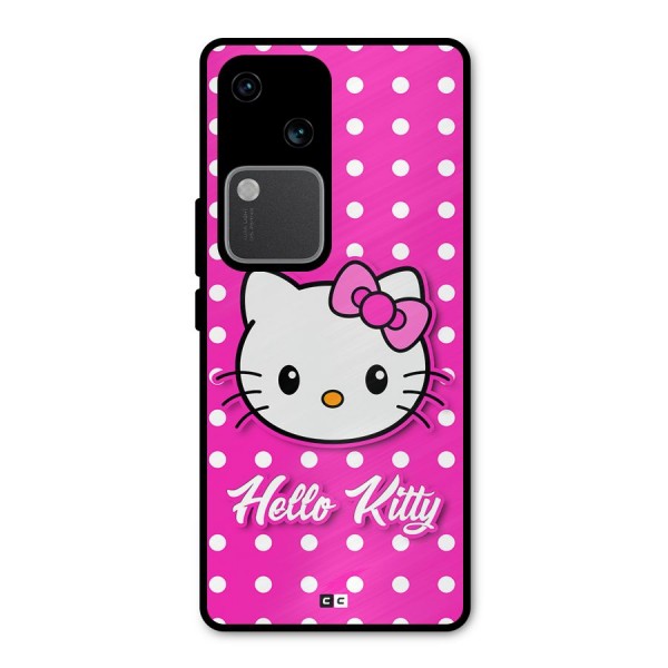 Baby Kitty Metal Back Case for Vivo V30