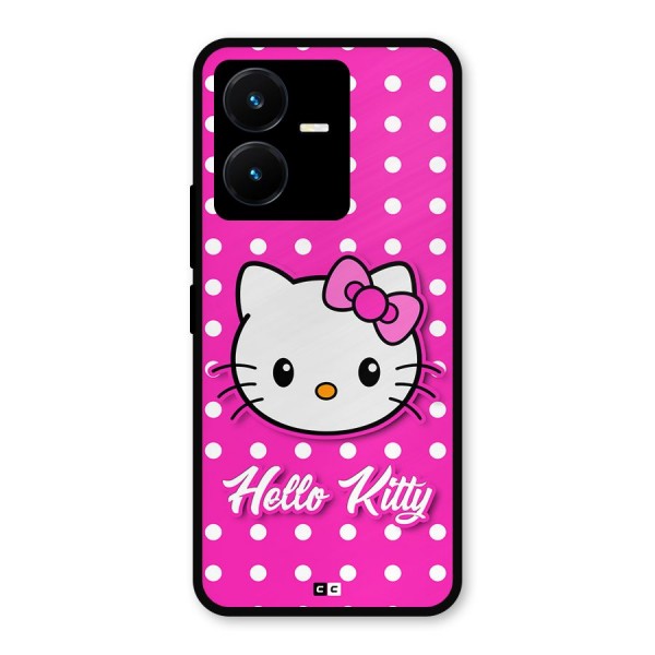 Baby Kitty Metal Back Case for Vivo Y22s