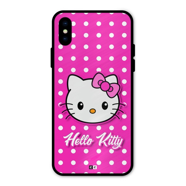 Baby Kitty Metal Back Case for iPhone X